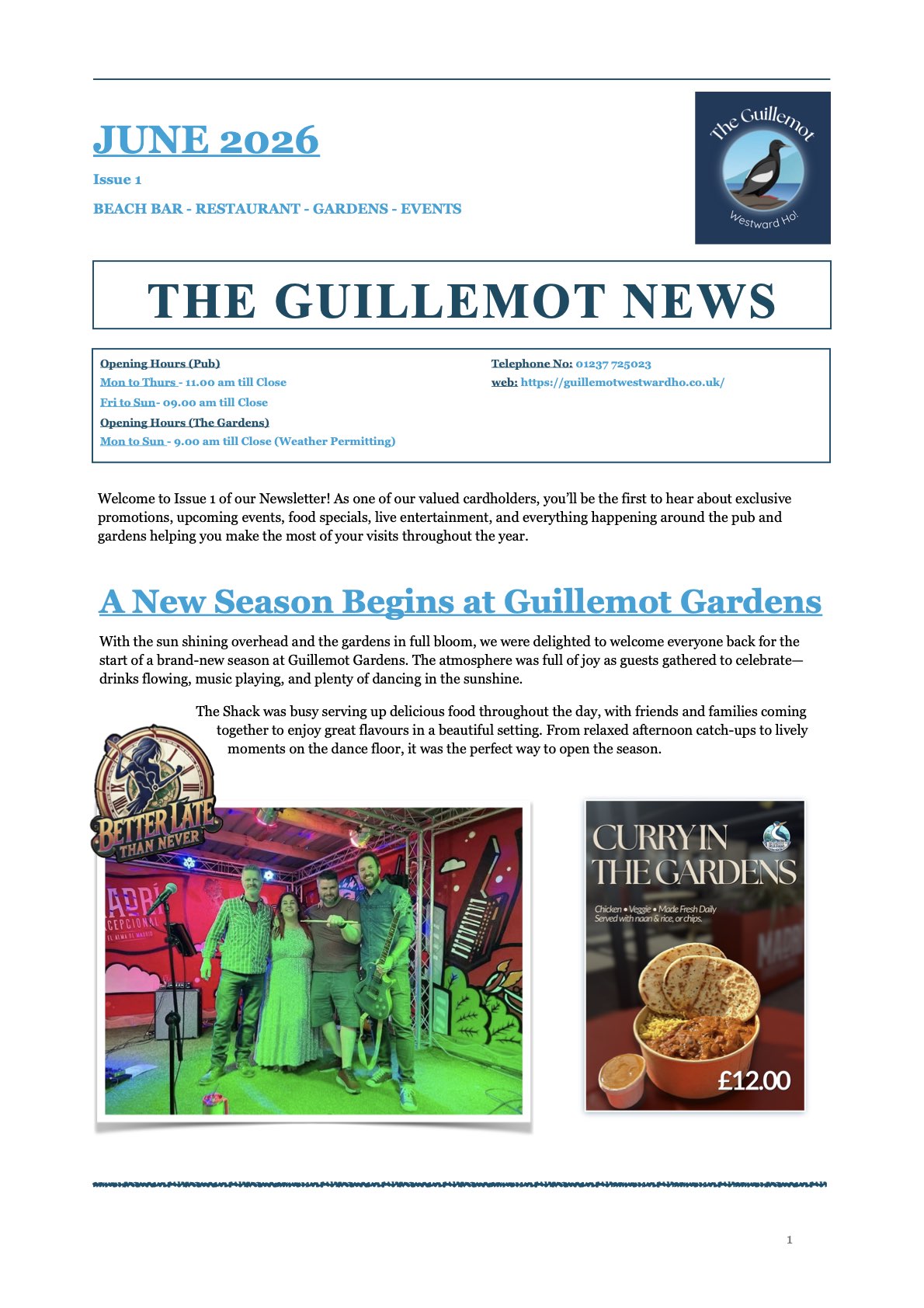 Keeping You Up-to-date with The Guillemot Newsletter